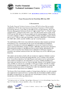 Pacific Financial Technical Assistance Center
(PFTAC)